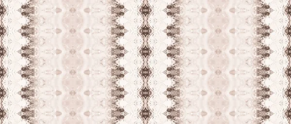 Ljusa Handremsan Beige Tribal Paint Brun Akvarell Beige Seamless Print — Stockfoto