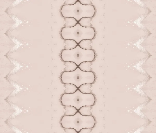 Faixa Boémia Bege Tinta Batik Bege Textura Tribal Marrom Impressão — Fotografia de Stock
