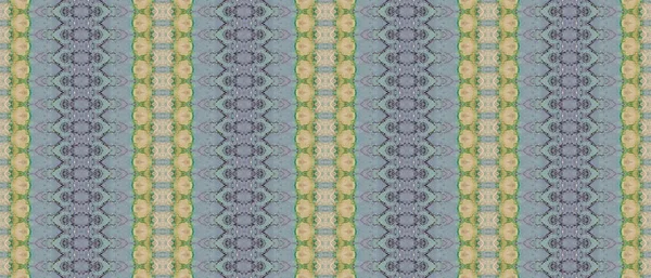 ブラウン エスニック プリント 金民族死 酸性雨塗料 青染めの織物 黄色のインクバティック 緑の染め模様 グリーンインク水彩 金の部族印刷物 — ストック写真
