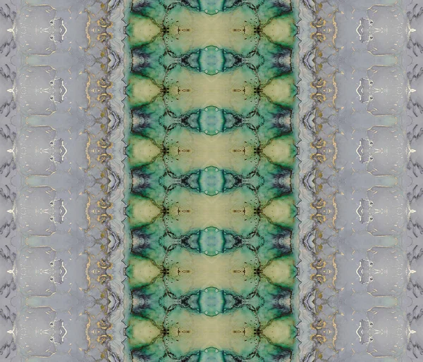 酸のテクスチャペイント 青の部族ブラシ ブラウン インクの略 ブラウンジオテキスタイル ブルー バティック 緑のボヘミアン 金の穀物バティック グリーン — ストック写真