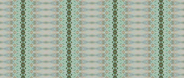 Acid Tribal Print Green Ethnic Textile Gold Seamless Batik Green — Stock Photo, Image