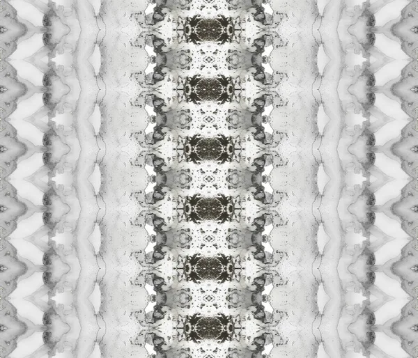 White Tribal Abstract Grijze Geverfde Batik Witte Batik Inkt Vintage — Stockfoto