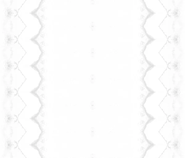 ヴィンテージ染めブラシ 白い染料の水彩画 灰色のボヘミアンストライプ 灰色の木目のテクスチャ 明るい染料ブラシ ホワイト エスニック インク 灰色のシームレスなバティック ホワイト — ストック写真