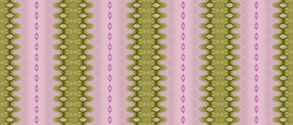 ピンクの部族バティック 緑のグラデーション ピンクインク水彩 緑の抽象画 グリーンオーシャンハンドテキスタイル ピンク エスニック スカイ インク プリント — ストック写真