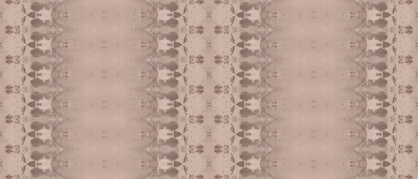 Brauner Stammesstreifen Beige Gefärbter Pinsel Braune Textur Print Beige Batik — Stockfoto
