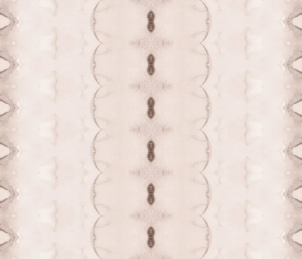 Beżowy Tusz Etniczny Brązowa Szczotka Beżowy Etniczny Zig Zag Beżowy — Zdjęcie stockowe