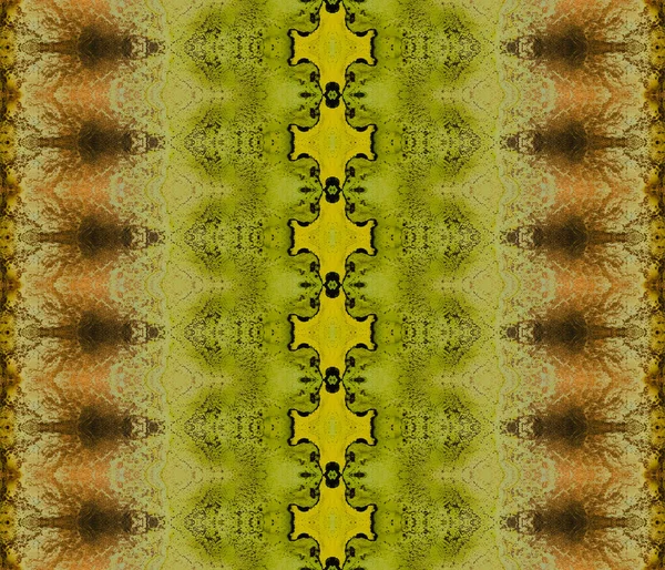 Oro Grano Verde Brown Dye Abstract Estampado Patrón Ácido Textil — Foto de Stock