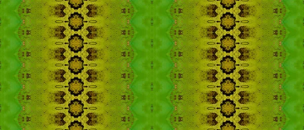 緑のシームレスな印刷 グリーンインク水彩 ブラウン グラデーション 青粒模様 酸性の部族バティック ブラウンジオテキスタイル 酸性の染料ブラシ 黄色いインクブラシ ゴールド — ストック写真