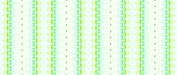 Gul Färgpensla Grön Etnisk Bläck Gröna Stamavtrycket Syrakorn Guldfärgade Randen — Stockfoto