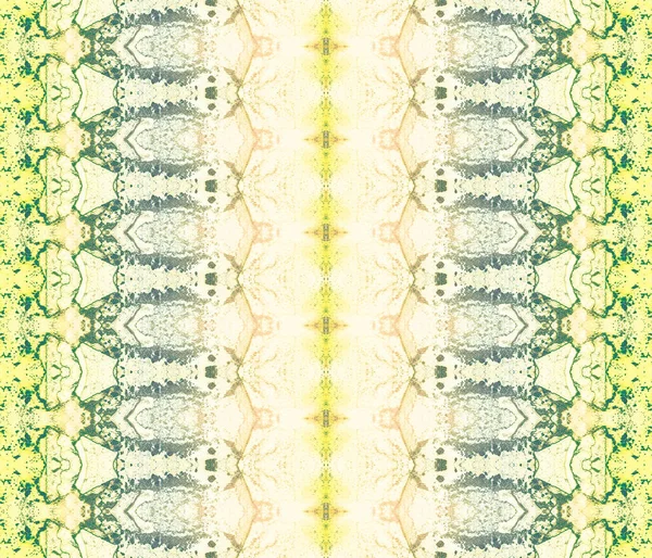 Brown Pattern Print Vorhanden Gelber Pinsel Vorhanden Gold Gefärbte Batik — Stockfoto