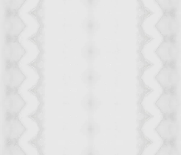 Винтажный Крашеный Отпечаток Белый Племенной Зиг Заг Серый Рисунок Кисти — стоковое фото
