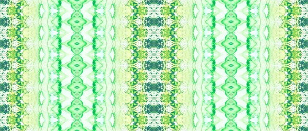 Голубая Абстракция Зеленый Крашеный Зиг Заг Коричневая Этническая Полоса Кислота — стоковое фото