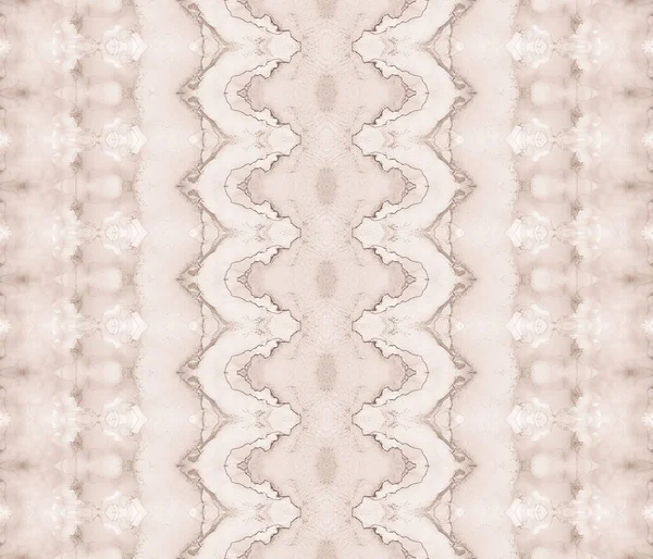 Deniz Mürekkebi Tekstili Kahverengi Etnik Bağı Boyası Bej Renkli Desen — Stok fotoğraf
