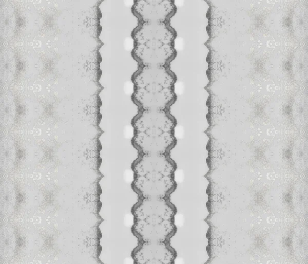 Witte Batik Inkt Vintage Geo Stripe Heldere Geverfde Print Gray — Stockfoto