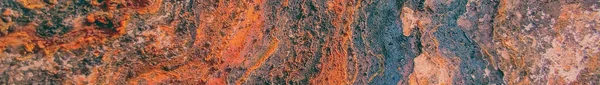 Металева Залізна Іржава Текстура Чорний Мідний Панорамний Червоний Гранж Корозія — стокове фото