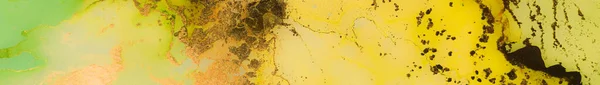 霓虹灯水彩画 奢华抽象绘画 黄金大理石水彩画 黄色摘要背景 蓝色油墨油漆 绿色水的背景 Geode Elegant艺术纹理 霓虹灯水壶 — 图库照片