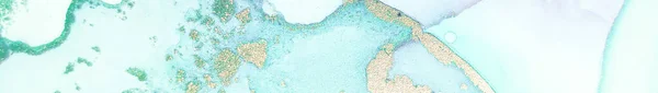Neon Alkohol Ink Marmor Vorhanden Blauer Marmor Hintergrund Gelbes Aquarell — Stockfoto