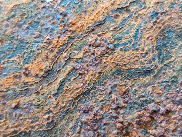 Stålkorrosionsbakgrund Gamle Vintage Rusty Paint Brunt Järnstålmönster Metall Rustic Plate — Stockfoto