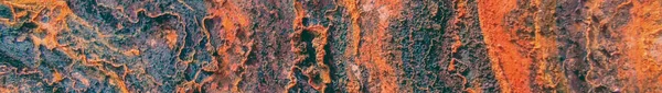 Металевий Панорамний Фон Червоний Гранж Корозія Старовинна Рустикальна Сталева Фарба — стокове фото