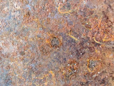 Paslı Duvar Arkaplanı. Yaşlı Grunge Aşınması. Metal Bakır Yapısı. Kahverengi Demir Çelik dokusu. Kırmızı Vintage Paslı Çarşaf. Metal Aşınma Arkaplanı. Çelik Rustik Çürüme Pası. Metal Yapı Arkaplanı.