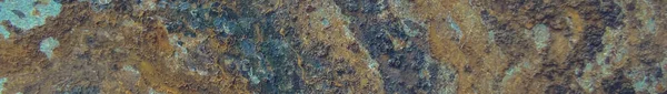 Metallvägg Bakgrund Stålpanoramisk Bakgrund Gamle Vintage Rusty Plate Rusty Copper — Stockfoto