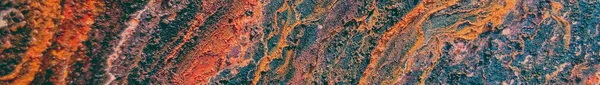 Походження Іржавої Іржі Расті Коппер Панорама Сталевий Панорамний Фон Металевий — стокове фото