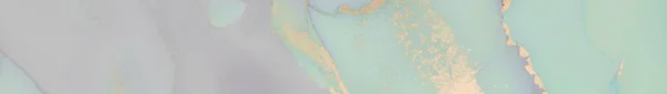 ネオンアルコールインクマーブル 光のエレガントなアートテクスチャ 青い大理石の背景 ゴールドウォーターカラーキャンバス 高級抽象絵画 緑のアルコールインクの背景 黄色の東洋の水彩 金水墨画 — ストック写真