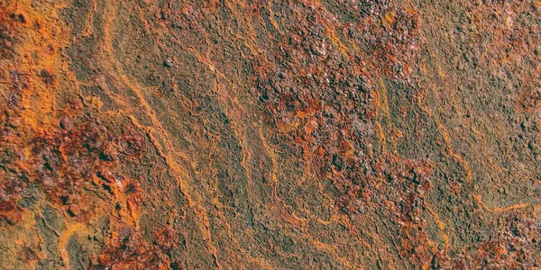 Rote Kupferkorrosion Stahl Vintage Blech Rost Braunes Eisen Rostige Textur — Stockfoto