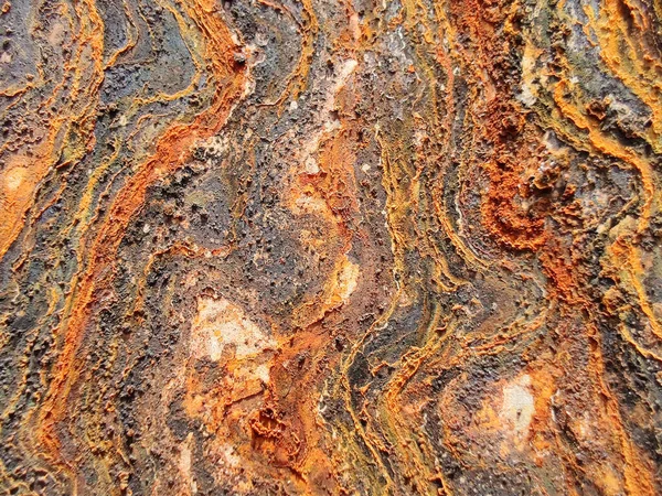 Kızıl Rustik Çelik Çürüğü Paslı Aşınma Arkaplanı Çelik Duvar Arkaplanı — Stok fotoğraf