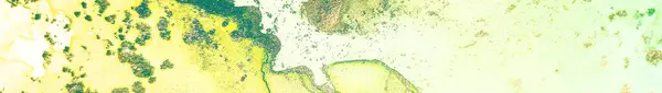 Мрамор Золотой Воды Золотой Алкогольный Чернильный Мрамор Зеленый Абстрактный Акварель — стоковое фото