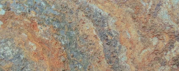 Corrosão Cobre Vermelho Rusty Wall Background Padrão Ferro Preto Enferrujado — Fotografia de Stock