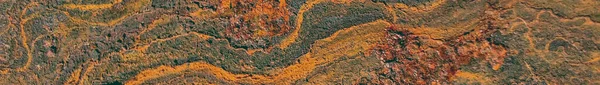 Стальная Панорама Старая Медная Коррозия Красный Сельский Ржавый Лист Ржавая — стоковое фото