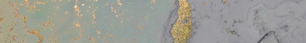 金色水彩画 奢华抽象绘画 黄金酒精油墨帆布 蓝色大理石水彩画绿色渐变背景 黄色水彩画背景 Geode Elegant艺术纹理 霓虹灯颜料 — 图库照片