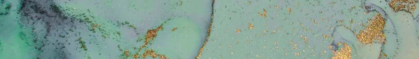 Neonowy Marmur Alkoholowy Złoty Marmur Wodny Akwarela Green Abstract Niebieski — Zdjęcie stockowe