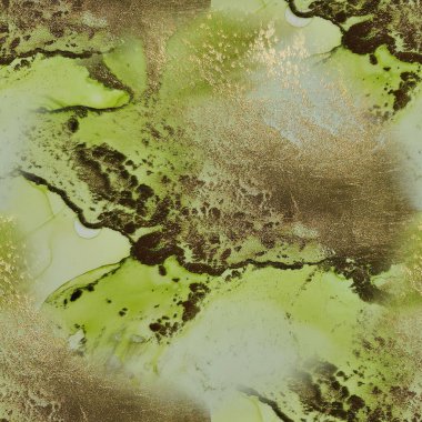 Folyo Alkol Mürekkebi Mermeri. Lüks Su Rengi Tuvali. Altın Mermer Arkaplan. Jeodot Zarif Parıltısı. Yeşil mürekkep boyası. Altın doğulu suluboya. Modern Soyut Şablon. Parlak Su Rengi Arkaplanı.