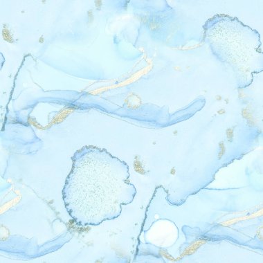 Altın Alkol Mürekkebi Mermeri. Folil Mermer Suluboya. Metal Su Rengi Suluboya. Modern Soyut Şablon. Jeodot Kusursuz Parıltı. Lüks Su Boyası Mermeri. Mavi Sanat Boyası. Foil Doğu Arkaplanı.