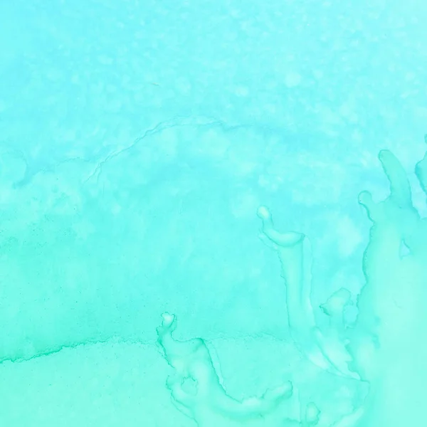 Niebieski Kolor Wody Marmur Zielony Akwarela Gradientowa Zielona Farba Olejna — Zdjęcie stockowe