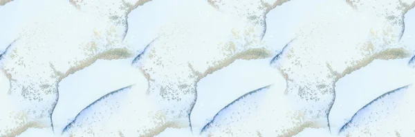 アルコールインク大理石を箔 コード シームレス リピート 黄金の水の色大理石 現代の抽象的なテンプレート シームレスな背景を形成する ブロンズ水の色水彩 青い大理石の水彩画 金彩画 — ストック写真