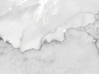 Gri Alkol Mürekkebi Grunge. Beyaz ışık dokusu. Hafif Grunge Arkaplanı. Gri Lüks Soyut Şablon. Parlak Su Rengi Tablosu. Altın Sanat Boyası. Su Boyası Arkaplanı. Folil Altın Arkaplan.