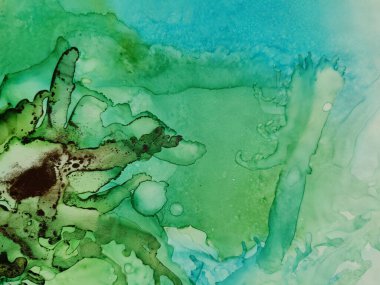 Folyo Alkol Mürekkebi Mermeri. Altın Derece Arkaplan. Mavi Mermer Suluboya. Metal Alkol Mürekkep Suluboya. Yeşil Sanat Boyası. Lüks Su Rengi Tuvali. Hafif Zarif Doku. Lüks Soyut Şablon.