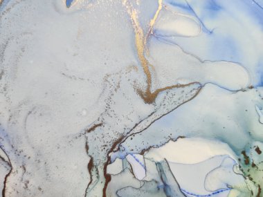Mavi Su Renkli Mermer. Beyaz Alkol Mürekkebi Mermeri. Altın doğulu arka plan. Folyo Sanat Boyası. Yeşil Mermer Suluboya. Parlak Alkol Mürekkebi Arkaplanı. Jeot Şablonu. Lüks Soyut Ressamlık.