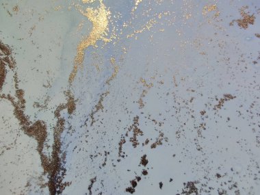 Altın Alkol Mürekkebi Mermeri. Lüks Su Rengi Tuvali. Mavi Yağlı Boya. Bakır Su Rengi Arkaplanı. Altın Soyut Suluboya. Folil Mermer Arkaplan. Jeot Şablonu. Lüks Soyut Ressamlık.