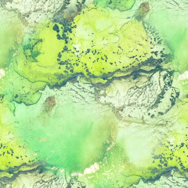 Mavi Alkol Mürekkebi Mermeri. Altın mürekkep boyası. Modern Soyut Şablon. Akıcı, Kusursuz Parıltı. Metal Alkol Mürekkep Arkaplanı. Yeşil Kusursuz Arkaplan. Folil Mermer Suluboya. Beyaz Su Renk Tablosu.