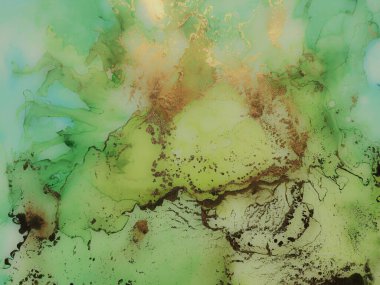 Mavi Alkol Mürekkebi Mermeri. Altın doğulu suluboya. Folil Mermer Arkaplan. Yeşil Sanat Boyası. Altın Su Renkli Mermer. Metal Alkol Mürekkep Suluboya. Akıcı Zarif Parıltı. Modern Soyut Resim.