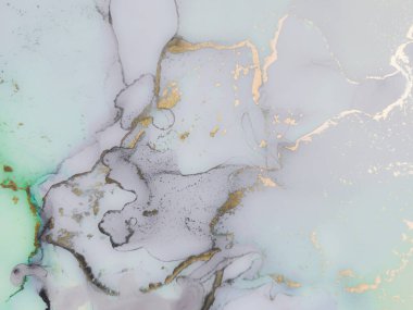 Mavi Alkol Mürekkebi Mermeri. Altın Sanat Boyası. Mavi Su Renk Tablosu. Altın Mermer Arkaplan. Modern Soyut Ressamlık. Yeşil Alkol Mürekkebi. Mor Doğulu Suluboya. Jeot Şablonu.