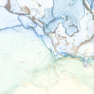Altın Alkol Mürekkebi Mermeri. Pembe Mermer Arkaplan. Parlak Su Rengi Arkaplanı. Mavi Soyut Suluboya. Altın Su Renk Tablosu. Folyo Sanat Boyası. Jeodot Zarif Parıltısı. Modern Soyut Şablon.