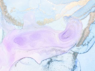 Folyo Su Boyası Mermeri. Mavi Yağlı Boya. Altın Mermer Suluboya. Bronz Su Rengi Arkaplanı. Pembe doğulu arka plan. Lüks Alkol Mürekkebi Mermeri. Akışkan Şablon. Modern Soyut Resim.