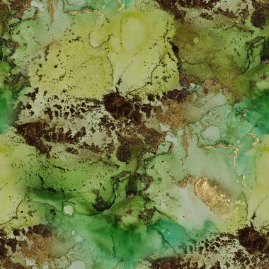 Folyo Alkol Mürekkebi Mermeri. Altın Mermer Suluboya. Jeodot Zarif Tekrarı. Lüks, kusursuz şablon. Parlak Su Rengi Arkaplanı. Mavi Kusursuz Arkaplan. Altın Su Renk Tablosu. Yeşil Mürekkep Boyası.