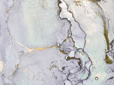 Altın rengi mermer. Modern Soyut Ressamlık. Akışkan Şablon. Lavanta Alkol Mürekkebi Suluboya. Leylak Gradyan Arkaplanı. Mavi Mermer Suluboya. Altın Alkol Mürekkep Tablosu. Mavi Sanat Boyası.