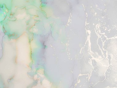 Mavi Alkol Mürekkebi Mermeri. Altın rengi mermer. Mavi Mermer Suluboya. Yeşil Su Renkli Suluboya. Modern Soyut Şablon. Hafif Zarif Desen. Ametist Gradyan Arkaplanı. Altın Mürekkep Boyası.